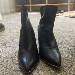 Black faux Leather heels